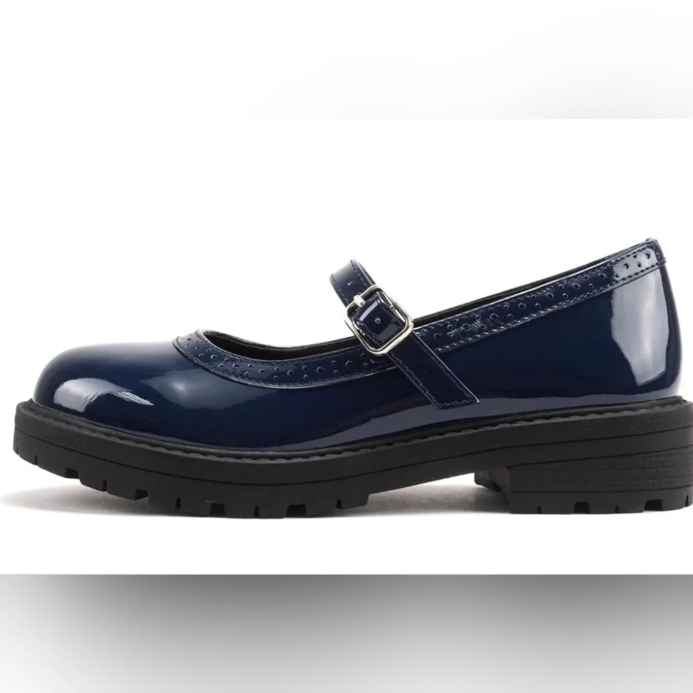 Soda Kids Navy Mary Jane Shoes